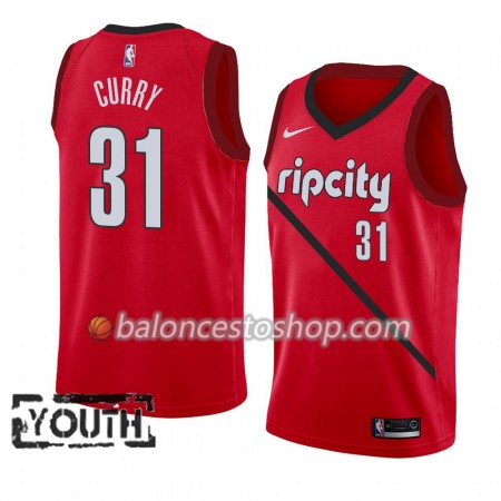 Camiseta Niños NBA Portland Trail Blazers Seth Curry 31 2018-19 Nike Rojo Swingman